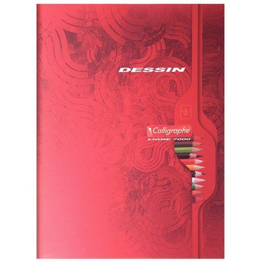Image de  Cahier de dessin 32 pages, format 17x22 cm, uni blanc, papier 120g 