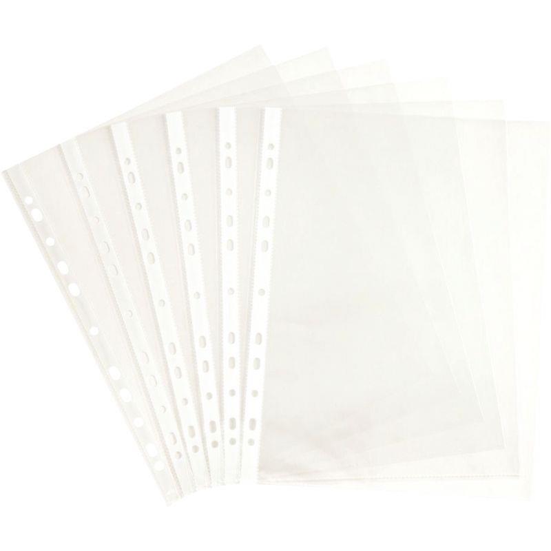 Image de  Carton de 500 pochettes perforées en polypropylène grainé 5/100ème 
