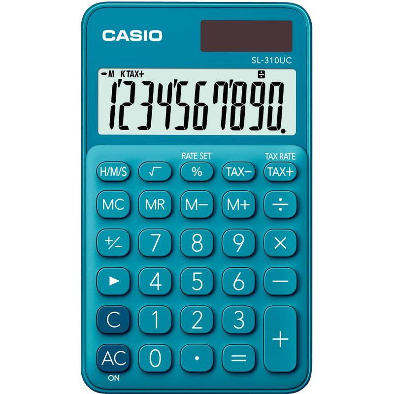 Image de  Machine à calculer de poche Casio 10 chiffres SL-310UC bleu 