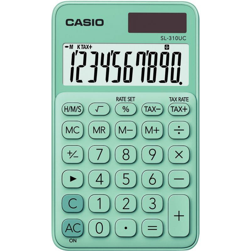 Image de  Machine à calculer de poche Casio 10 chiffres SL-310UC vert 
