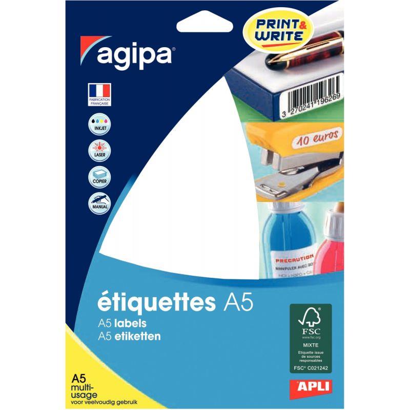 Image de  Etui de 2048 étiquettes de bureau blanches, format 6x33,5 mm 