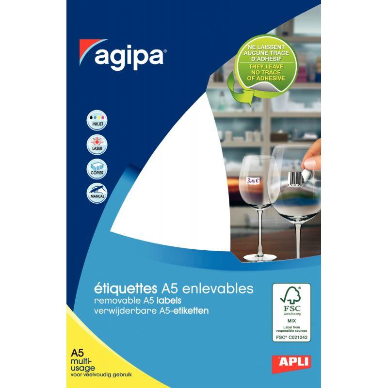 Image de  Etui de 1120 étiquettes multi-usages enlevables blanches 18,3x12mm 