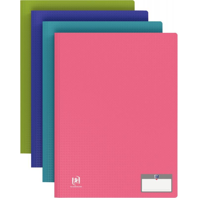 Image de  Carton de 10 protège-documents MEMPHIS 30 pochettes fixes 60 vues couleurs modernes assorties 