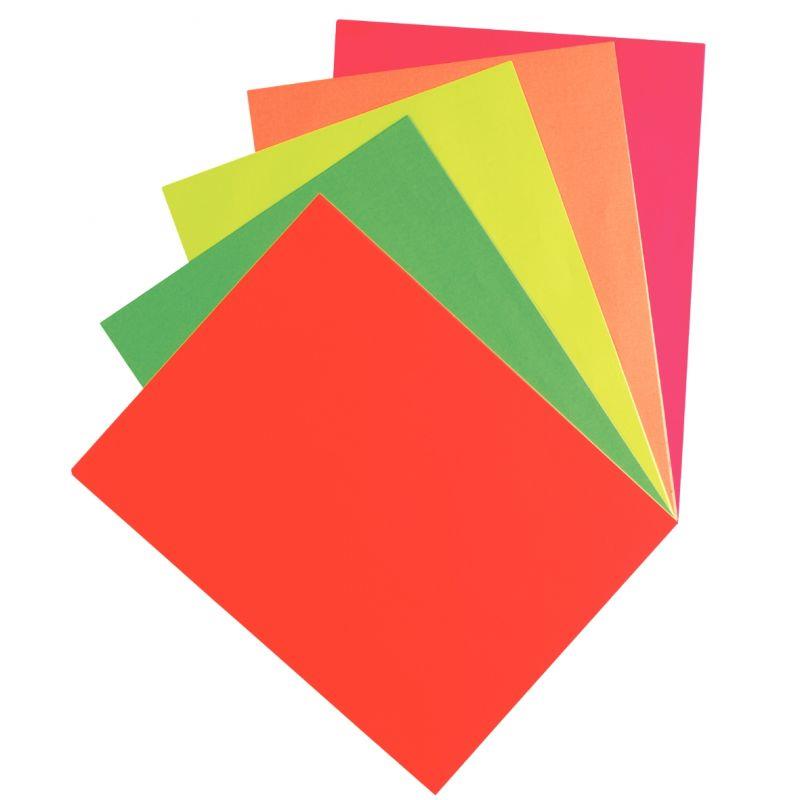 Image de  Paquet de 50 feuilles affiche 29,7x42cm 5 couleurs fluo 
