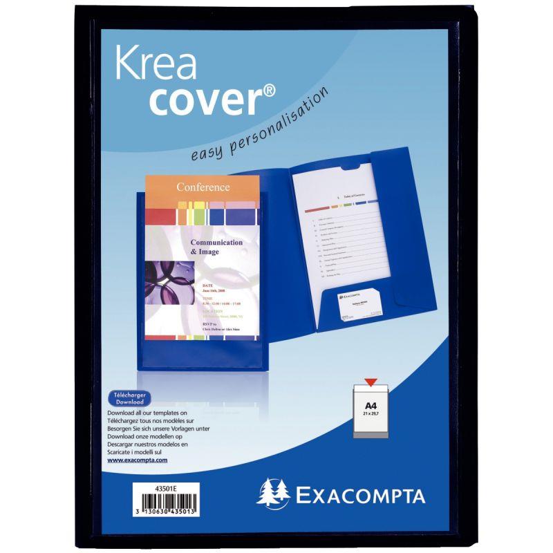 Image de  Chemise de présentation personnalisable KREACOVER pour format 21x29,7 cm en polypropylène 4/10ème no 