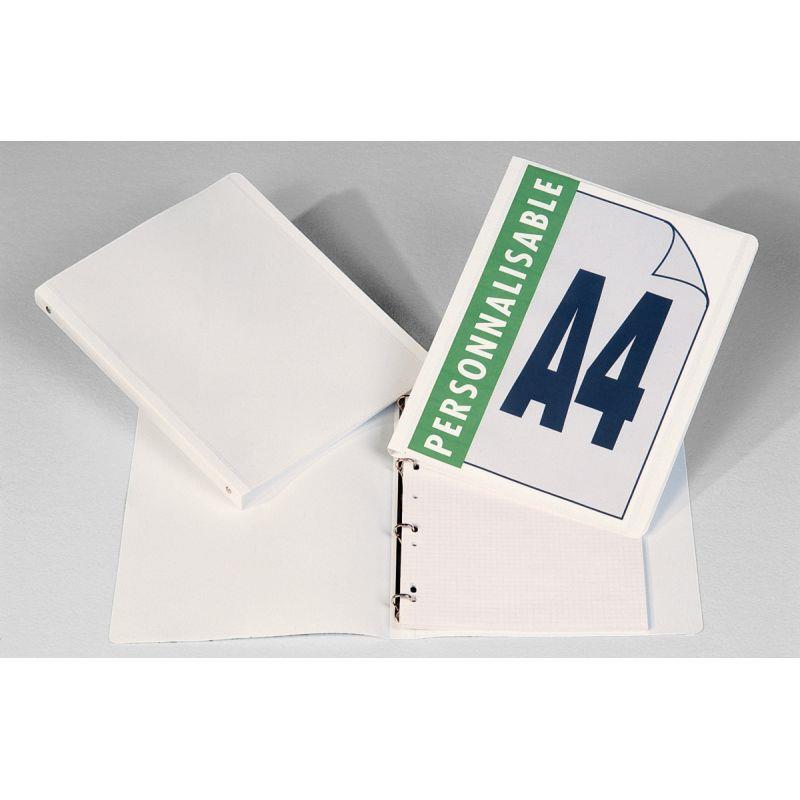Image de  Classeur personnalisable en polypropylène, format A4, dos 2 cm, blanc 