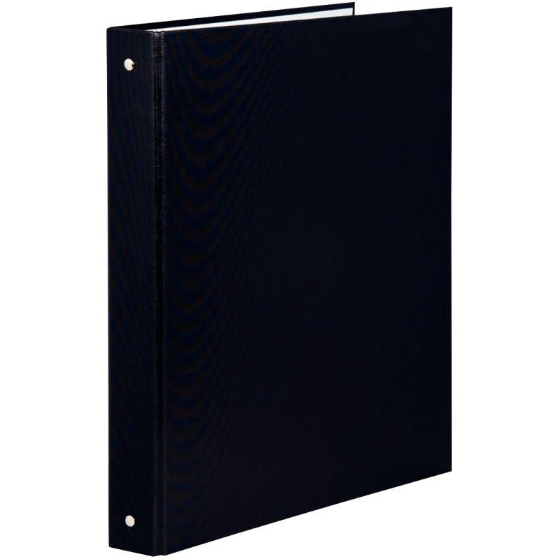 Image de  Classeur 4 anneaux en carton plastifié, format A4, dos 4 cm, noir 