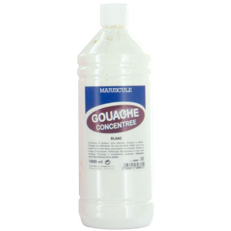 Image de  Flacon 1L de gouache concentrée MAJUSCULE, coloris blanc 