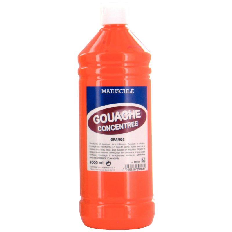 Image de  Flacon 1L de gouache concentrée MAJUSCULE, coloris orange 