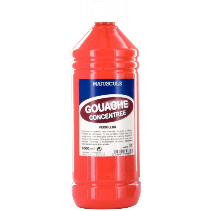 Image de  Flacon 1L de gouache concentrée MAJUSCULE, coloris vermillon 