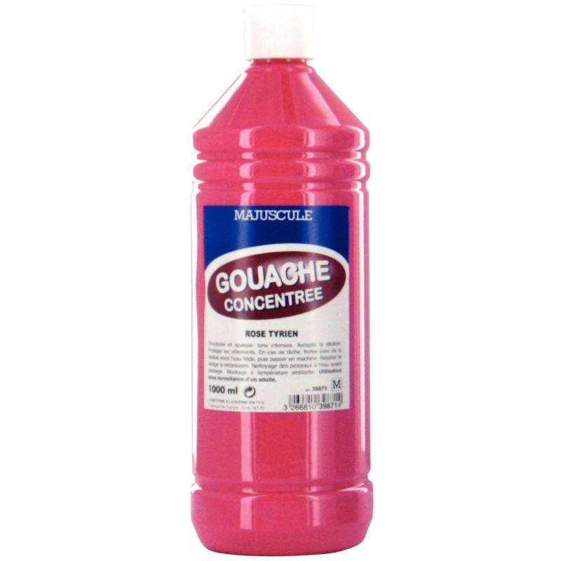 Image de  Flacon 1L de gouache concentrée MAJUSCULE, coloris rose tyrien 