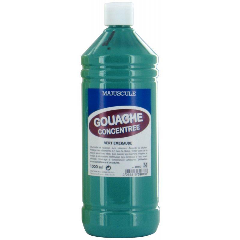 Image de  Flacon 1L de gouache concentrée MAJUSCULE, coloris vert émeraude 