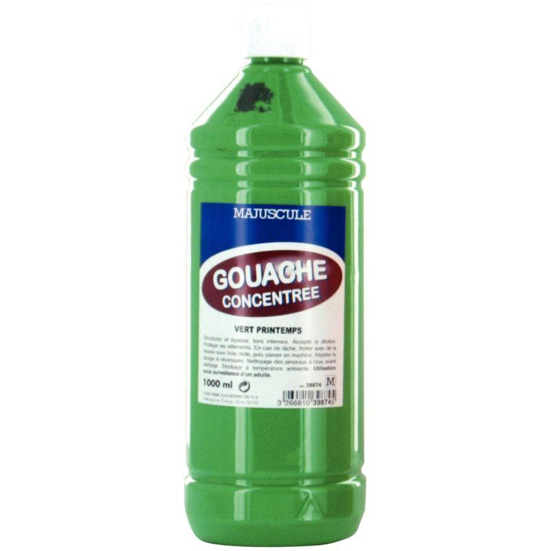 Image de  Flacon 1L de gouache concentrée MAJUSCULE, coloris vert printemps 