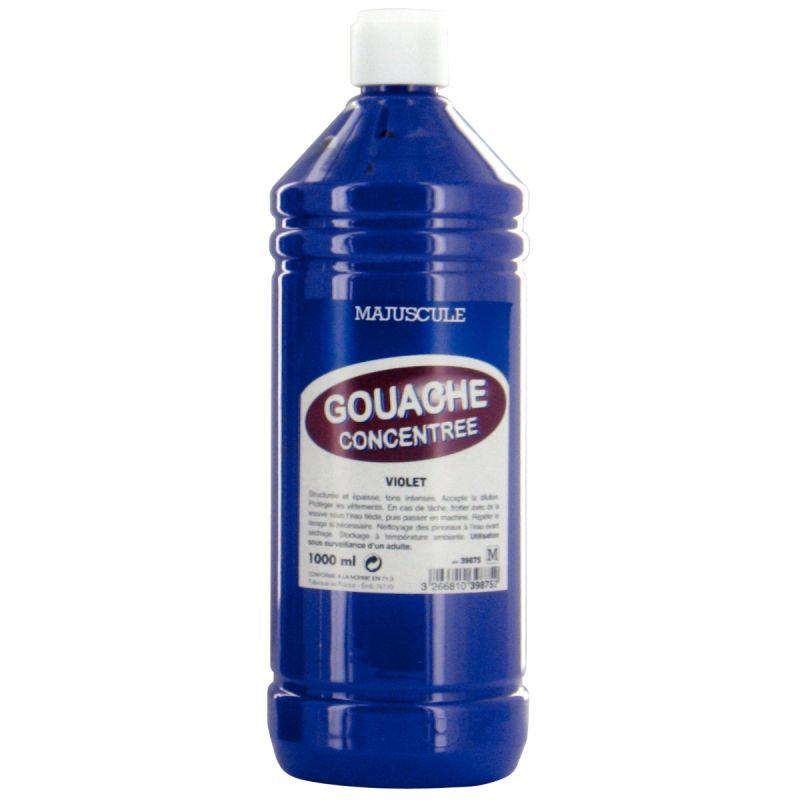 Image de  Flacon 1L de gouache concentrée MAJUSCULE, coloris violet 