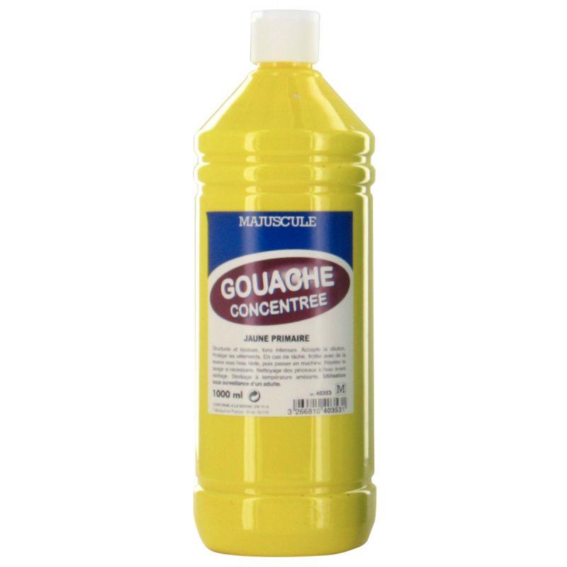 Image de  Flacon 1L de gouache concentrée MAJUSCULE, coloris jaune primaire 