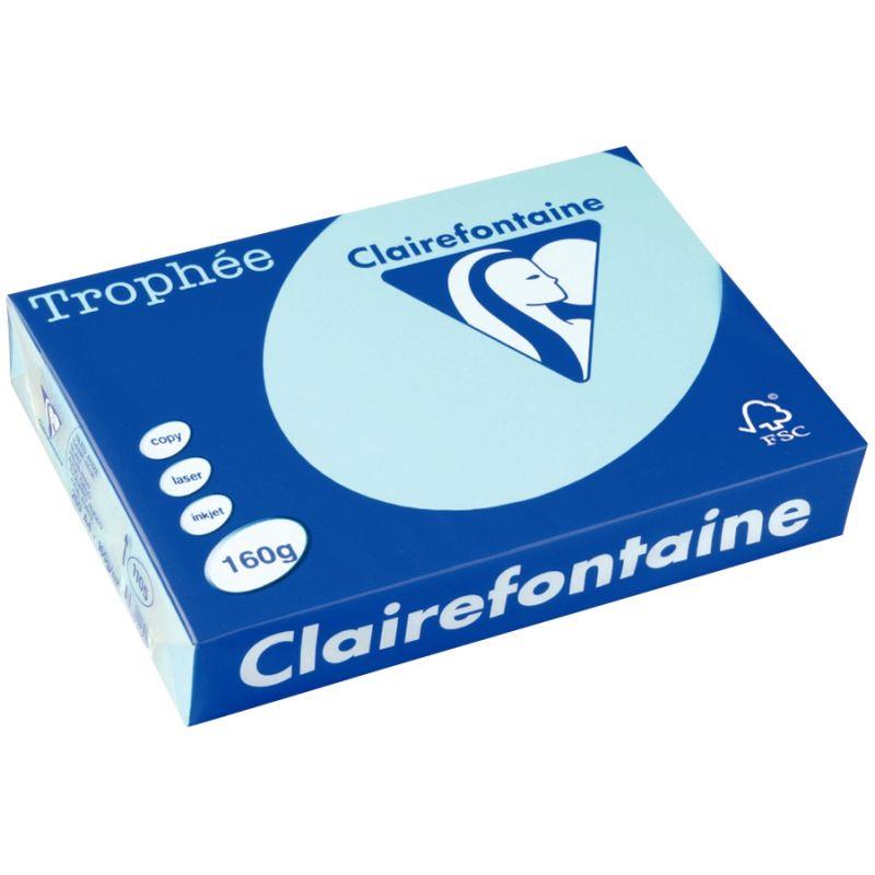 Image de  Paquet de 250 feuilles format A3 160g bleu alizé CLAIREFONTAINE 