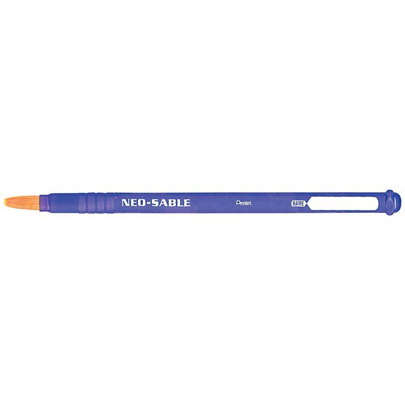 Image de  Brosse KAMIKAZE N° 6 poils synthétiques très résistants manche plastique solide ( sans PVC ) 
