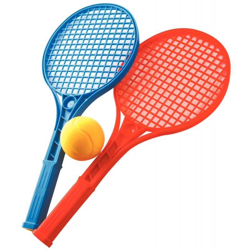Image de  Lot de 12 raquettes de tennis + balles en mousse 