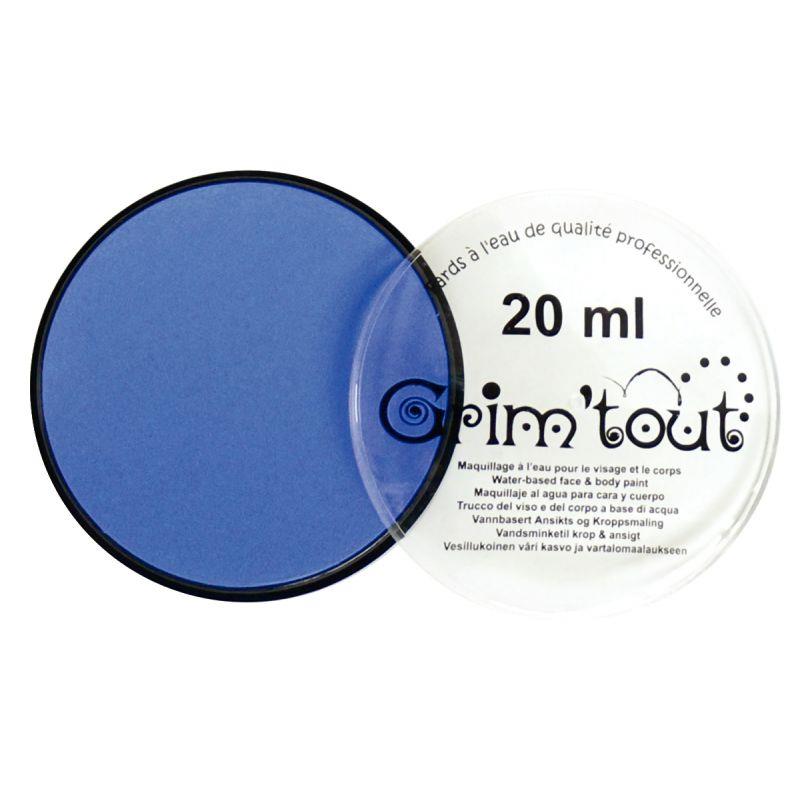 Image de  Galet de 20 ml de maquillage aquarellable GRIM''TOUT coloris bleu vif 