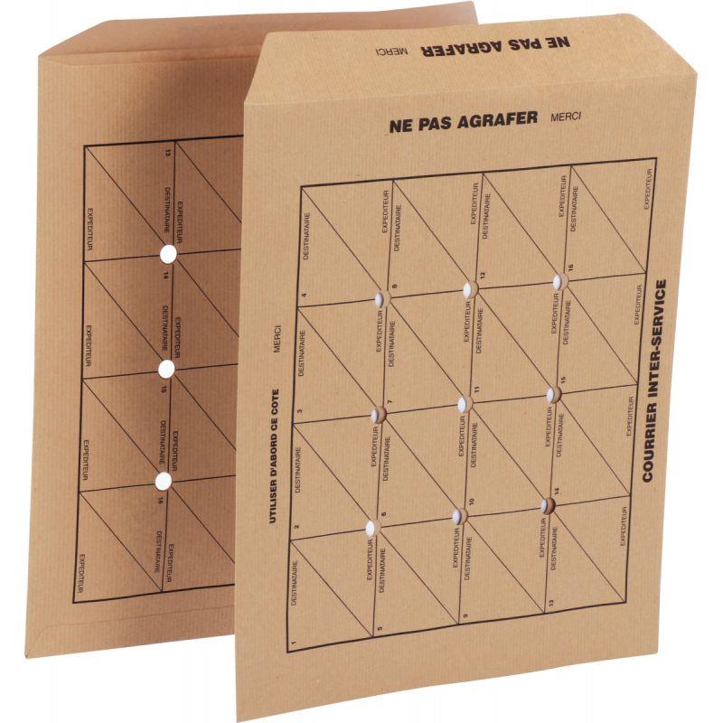 Image de  Boîte de 250 pochettes kraft courrier intérieur 260x330 120g/m² 