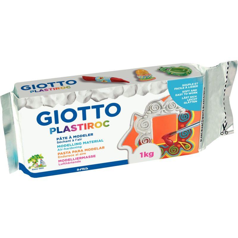Image de  Pain de 1kg de pâte à modeler autodurcissante Plastiroc coloris blanc 