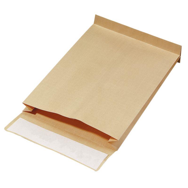 Image de  Paquet de 50 pochettes kraft armé 300x470mm soufflet 70mm bande siliconée 
