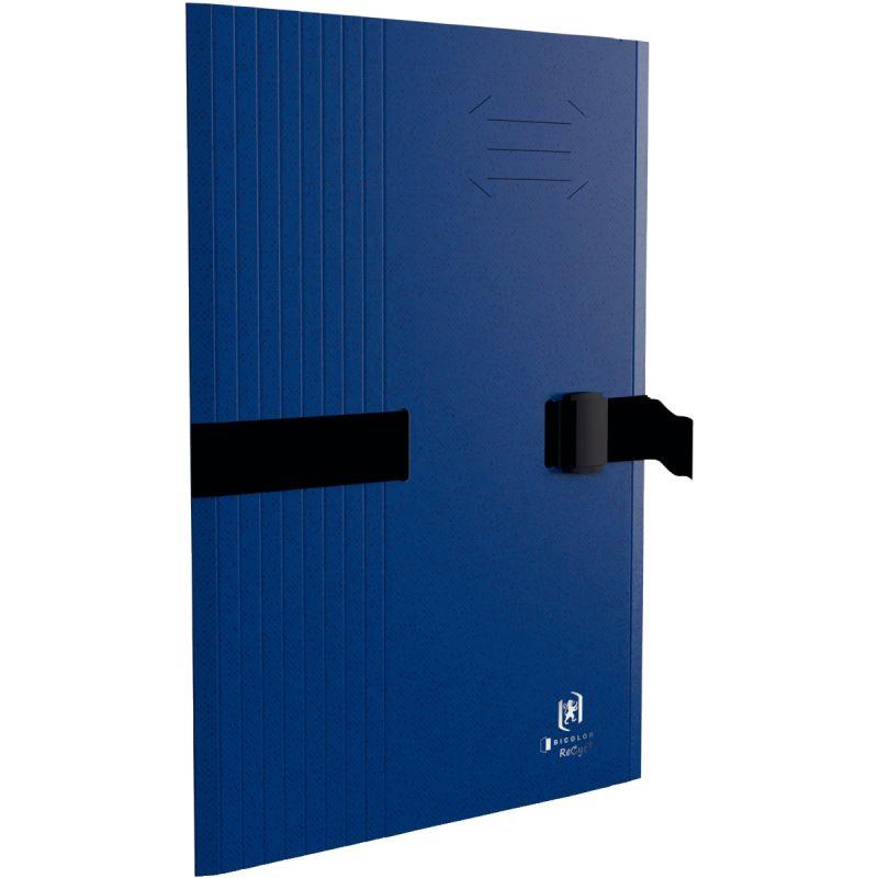 Image de  Chemise extensible BICOLOR RECYC+ avec clip et rabat, bleu 