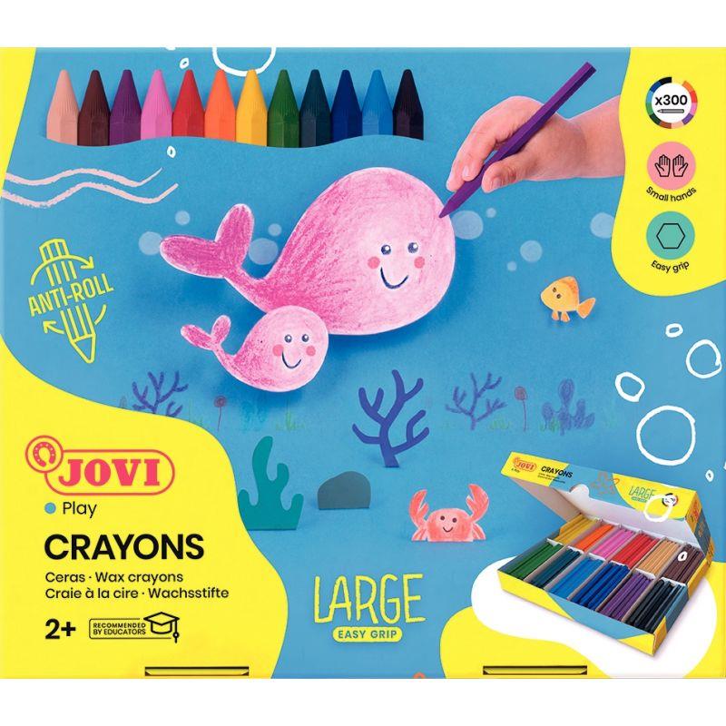 Image de  Boîte de 300 craies de 12 couleurs plastique assorties 