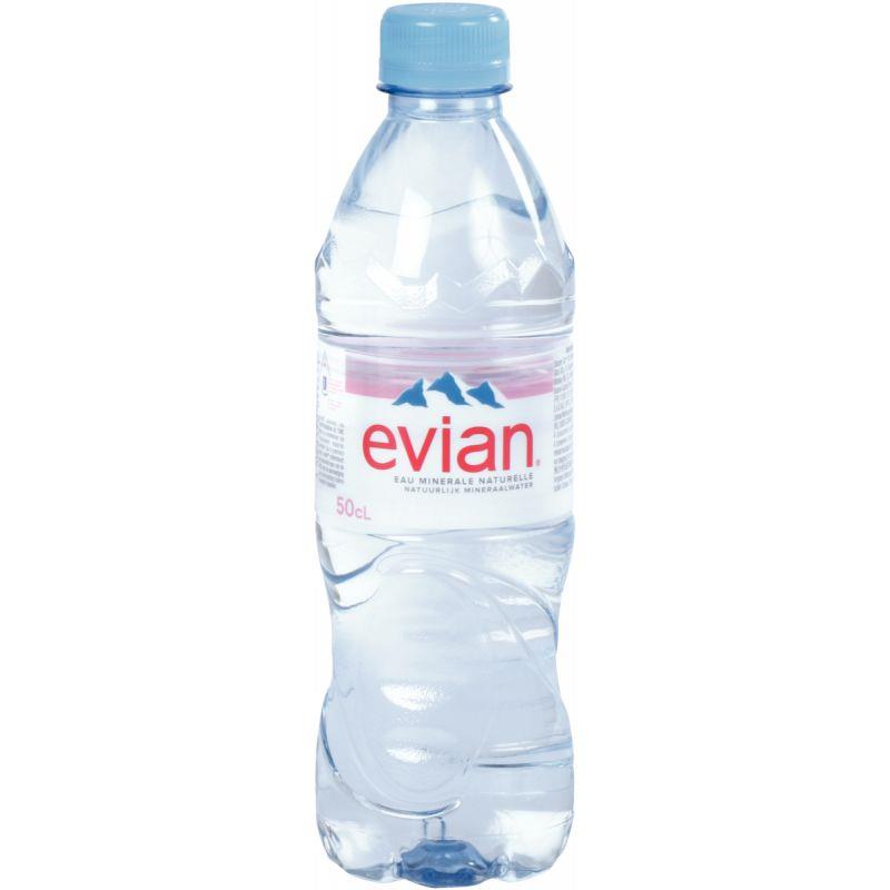 Image de  Lot de 24 bouteilles d''eau EVIAN 50cl 