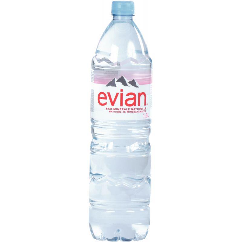 Image de  Lot de 12 bouteilles d''eau EVIAN 1.5L 