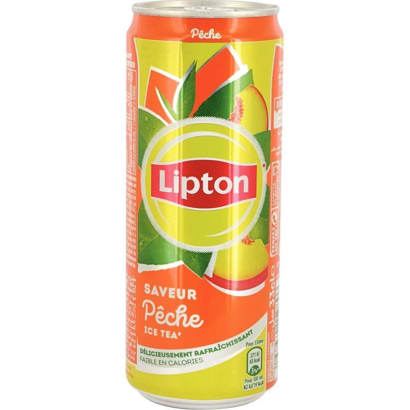 Image de  Lot de 24 canettes LIPTON pêche 33cl 