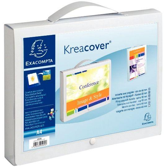 Image de  Valisette personnalisable KREACOVER en polypropylène, dos 4 cm, blanc 