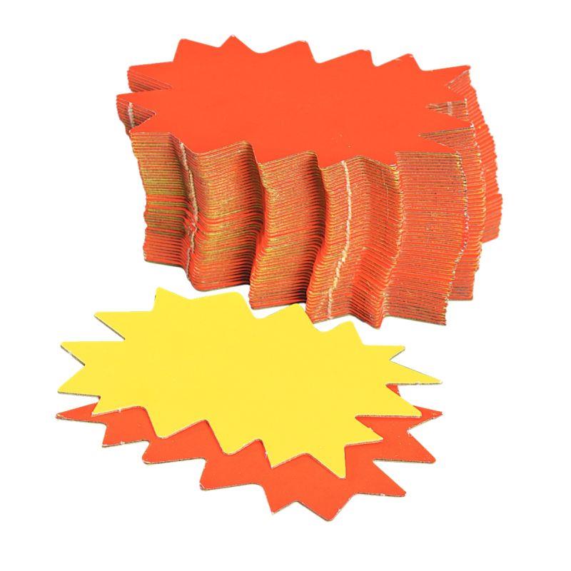 Image de  Paquet de 50 éclates, format 8x12 cm recto / verso : coloris jaune et orange 