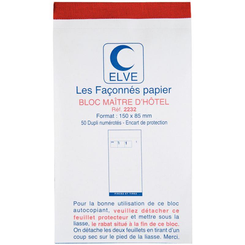 Image de  Lot de 10 blocs maître d''hôtel format 15 x 8,5 cm dupli 