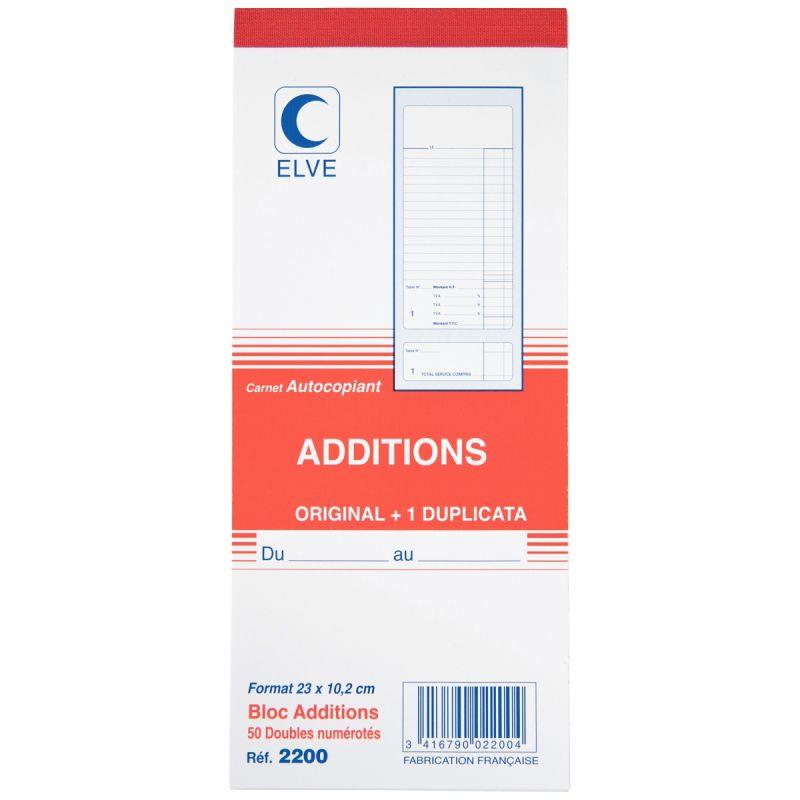 Image de  Lot de 10 blocs additions format 23 x 10,2 cm dupli 