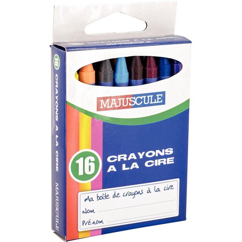 Image de  Boîte de 16 crayons cire Majuscule assortis 