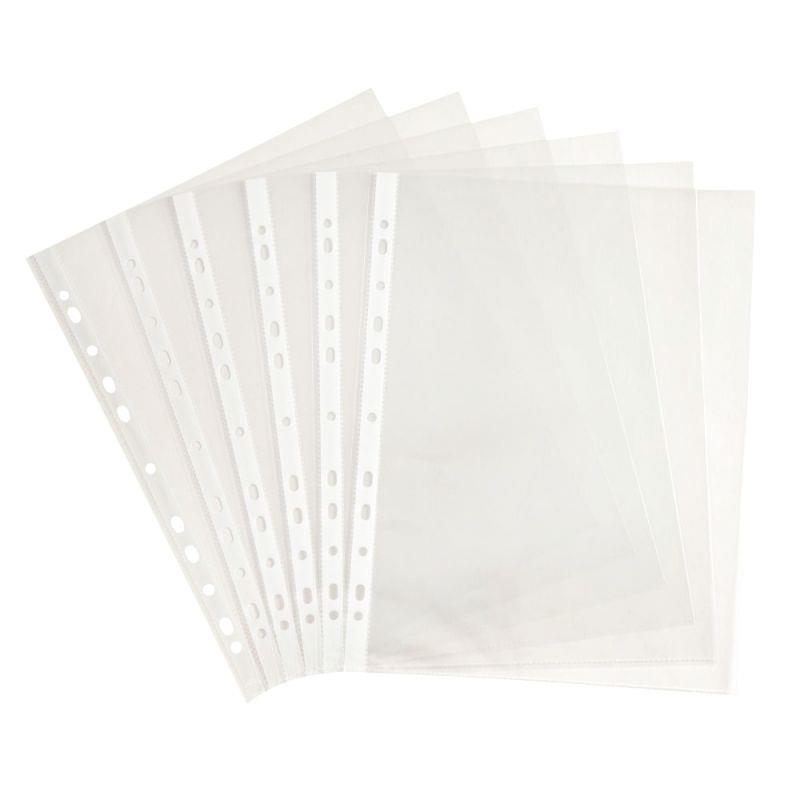 Image de  Sachet de 100 pochettes perforées en polypropylène grainé 5/100ème 