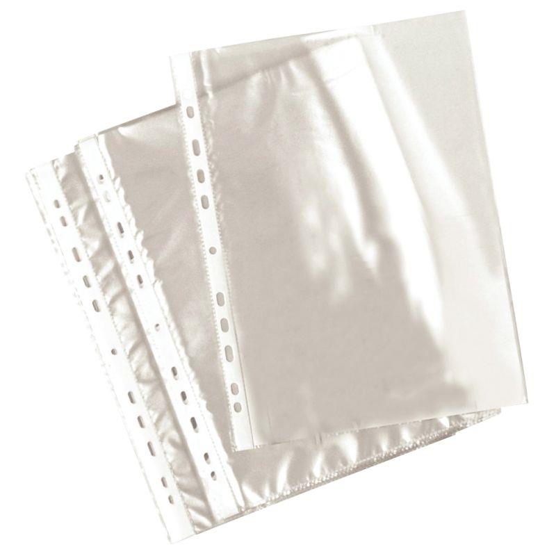 Image de  Sachet de 100 pochettes perforées en polypropylène lisse 5/100ème 