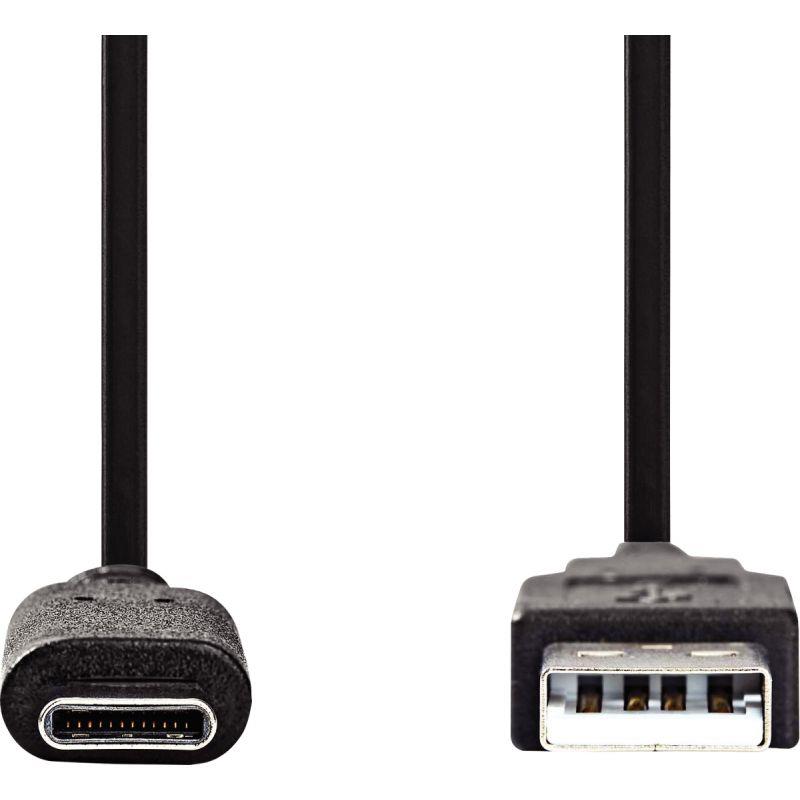Image de  Cordon USB type A vers type C 1m noir 