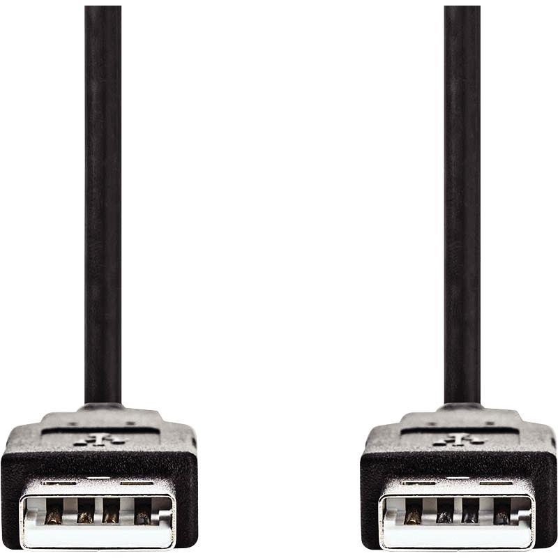 Image de  Cordon USB type A vers type A 1m noir 