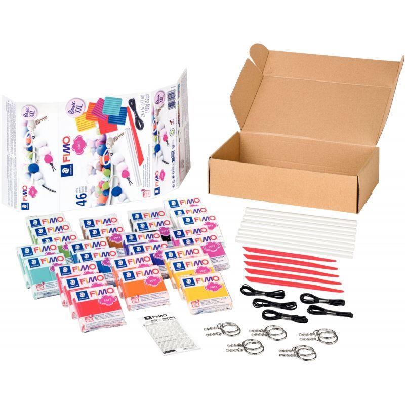 Image de  Coffret XXl 26 pains fimo soft et accessoires 