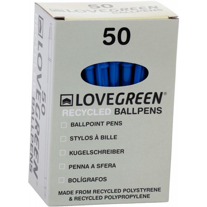 Image de  Boîte de 50 stylos Lovegreen bleu 