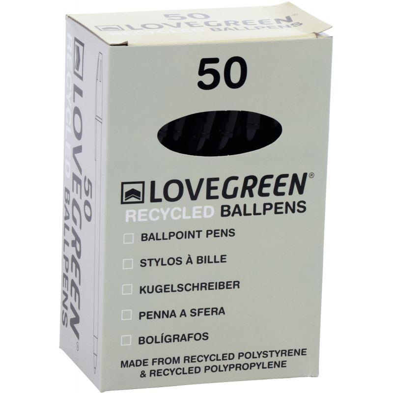 Image de  Boite de 50 stylos Lovegreen noir 