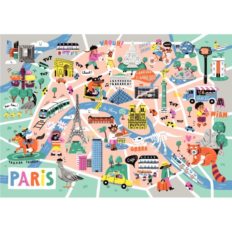 Image de  Puzzle en bois d''environ 50 pièces, balade à Paris 