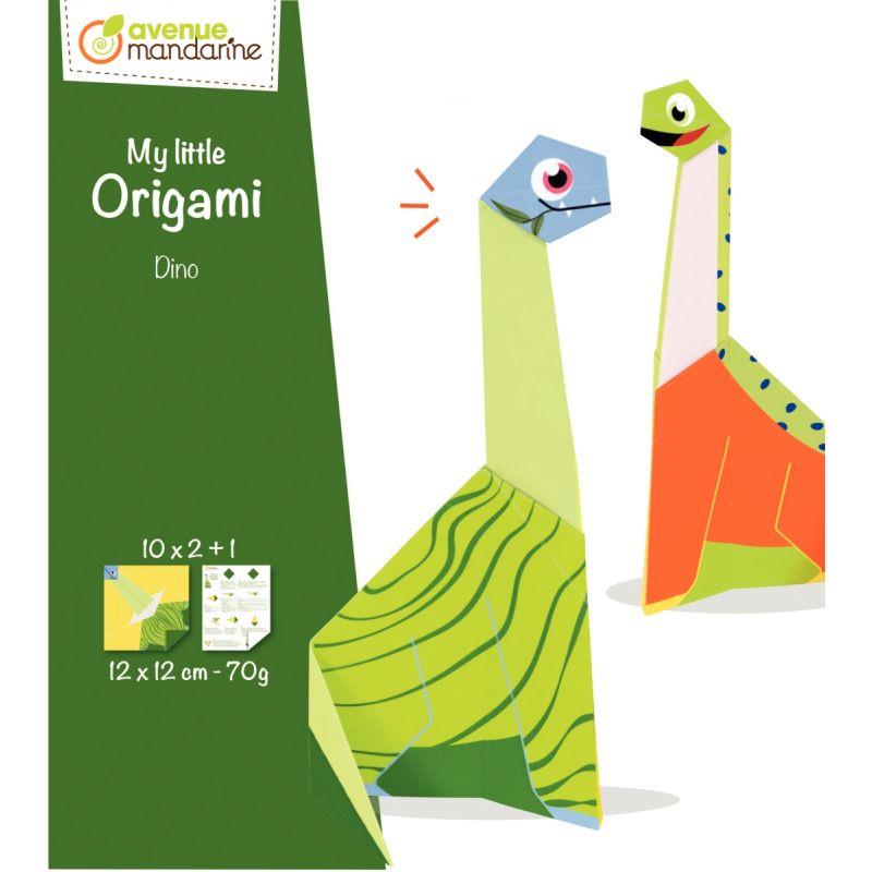 Image de  Pochette de 20 feuilles origami little dinosaure 