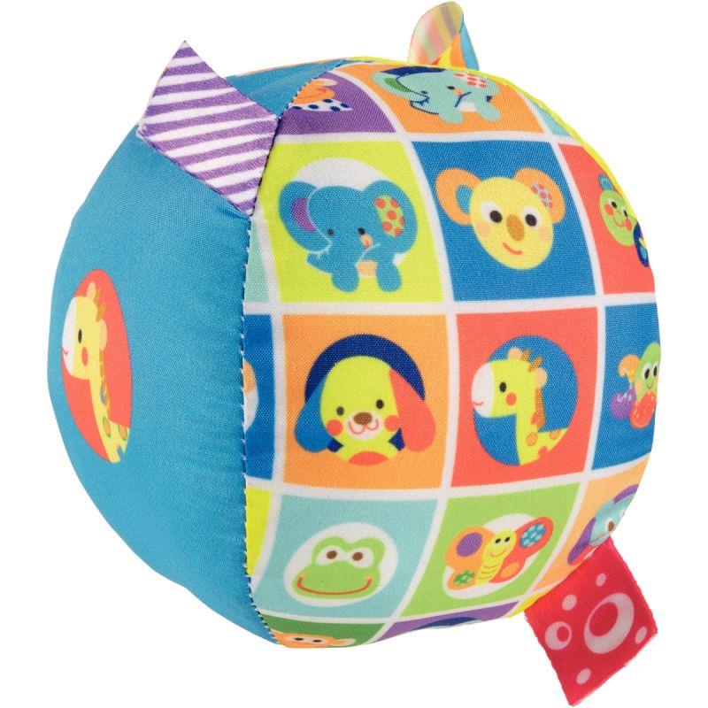 Image de  Balle en tissu à grelots diamètre 9,5 cm 