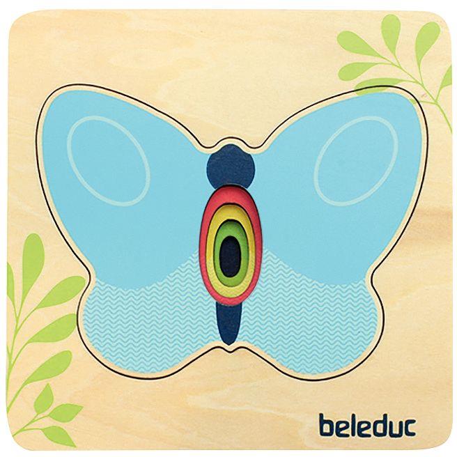 Image de  Encastrement 4 niveaux en bois, le papillon 