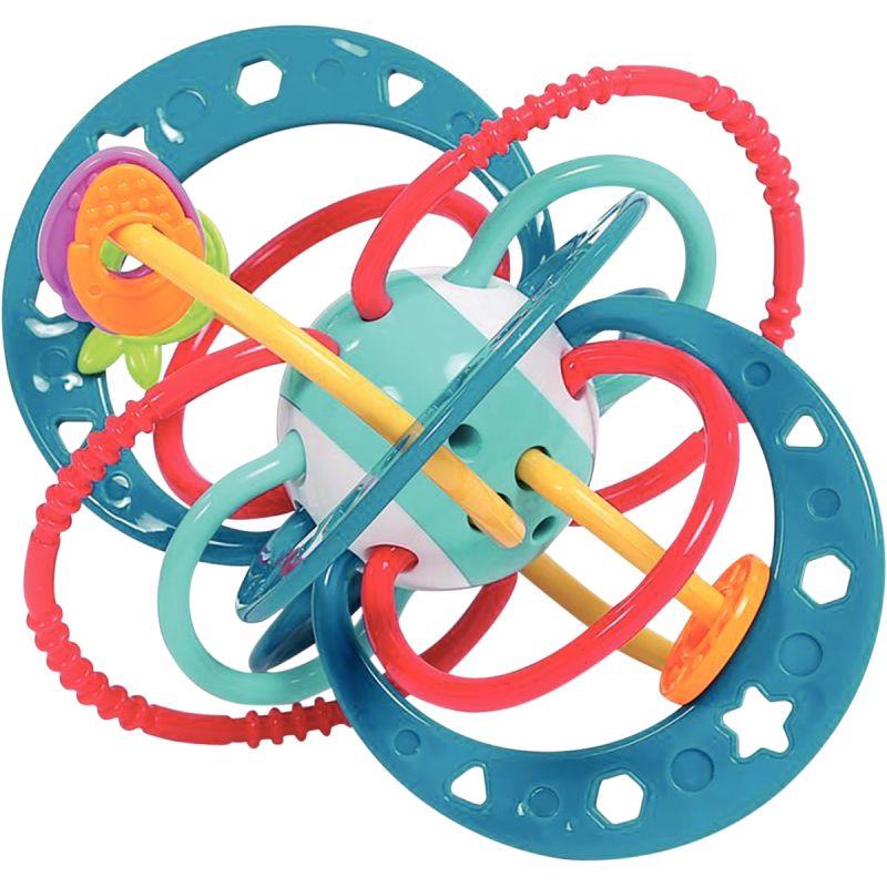 Image de  Balle hochet planète en plastique souple 