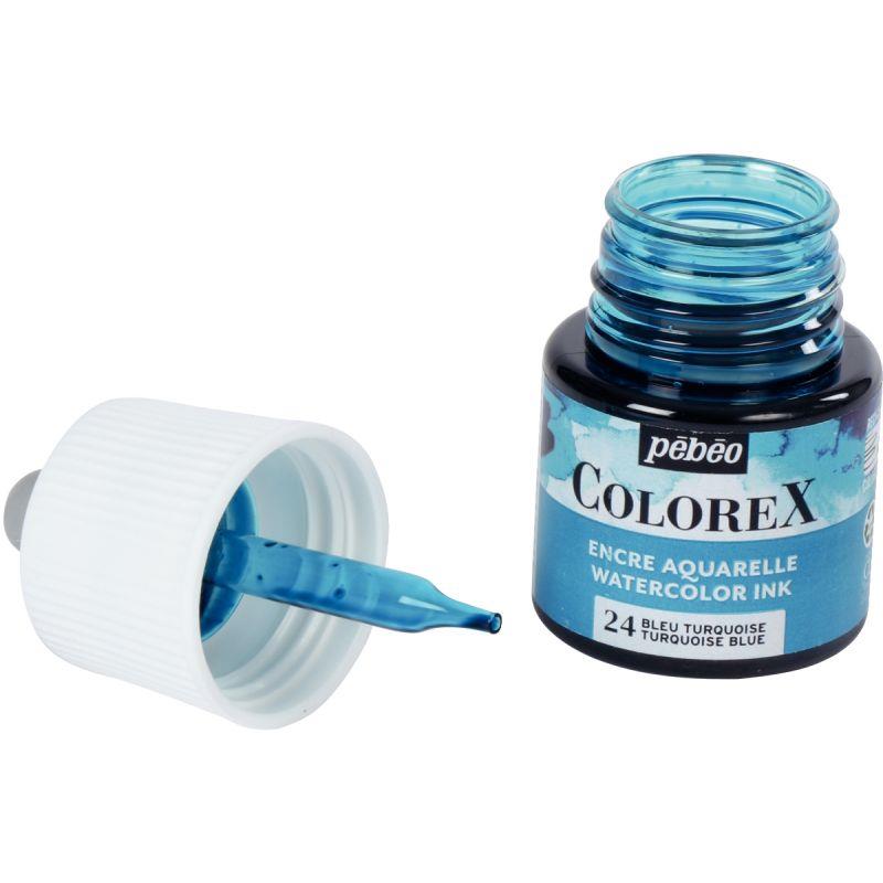 Image de  Boîte de 10 Flacons 45 ml d''encre à dessiner COLOREX, coloris assortis 