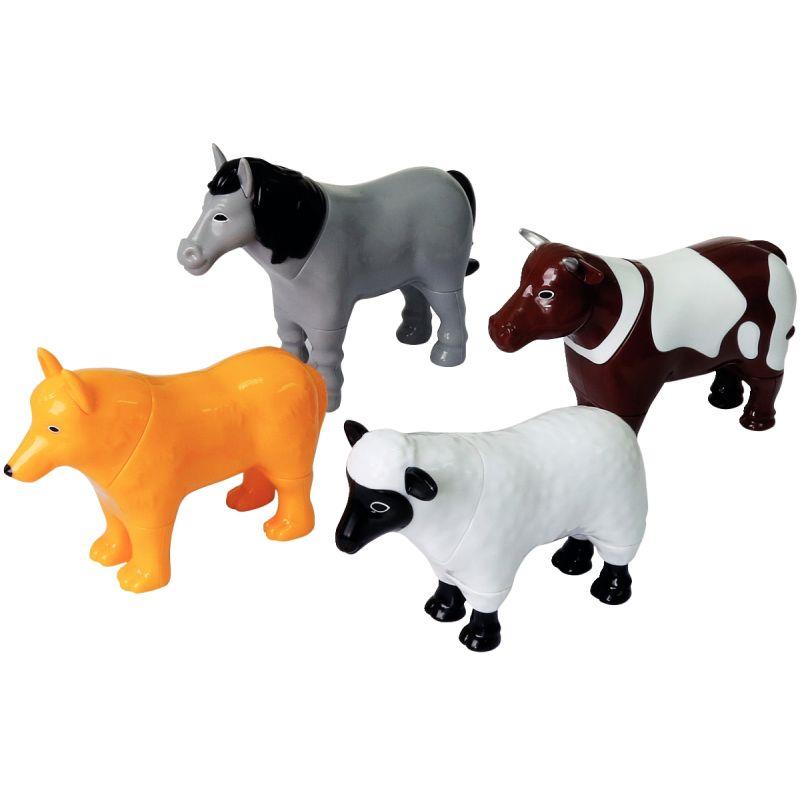 Image de  Lot de 4 puzzles 3D magnétiques, les animaux de la ferme 